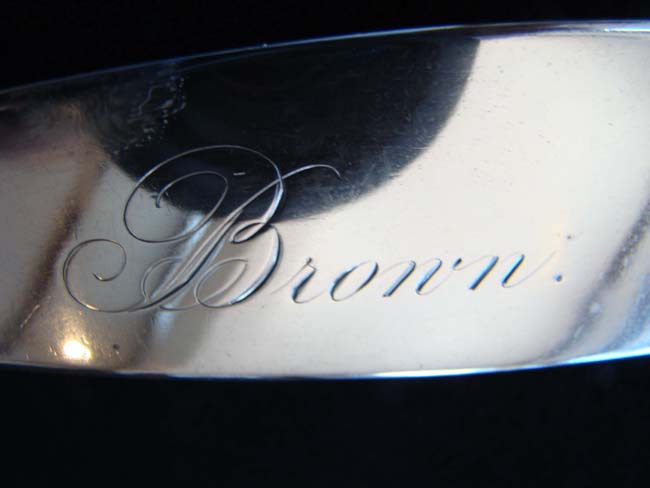 A Coin Silver Ladle from the BROWN family of Rhode Island made by Edward Miller of Providence circa 1825 — image 3